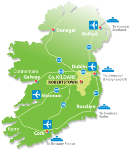 in Ireland map